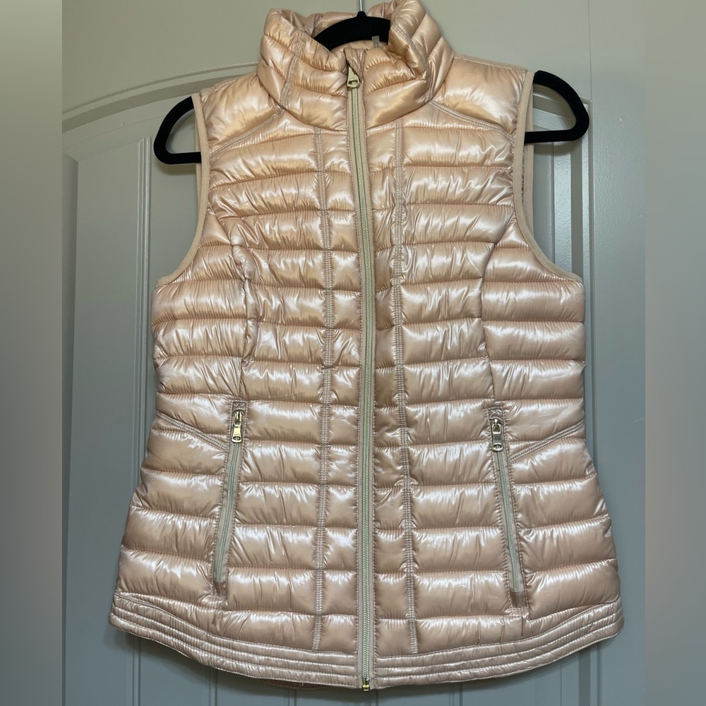 Pink champagne, Calvin Klein puffer vest! SIZE SMALL